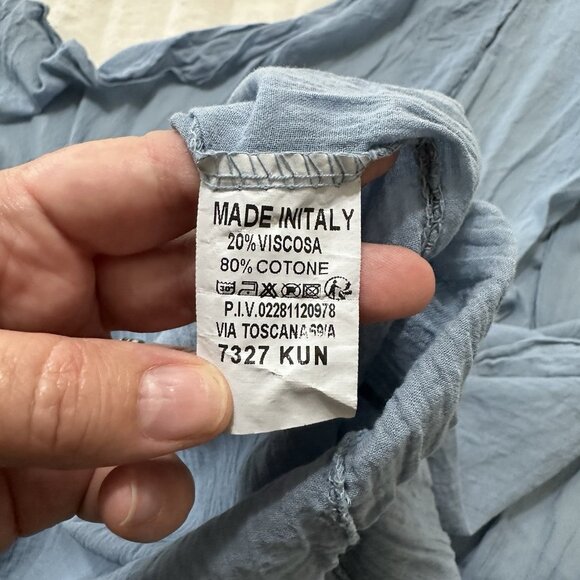 Scandal Made in Italy Blue Skirt Size M Flowy Light Festivals Summer - Picture 7 of 7